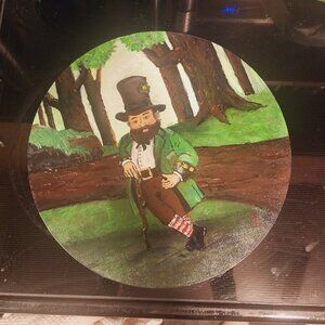 Hand Painted Leprechaun in the Forest